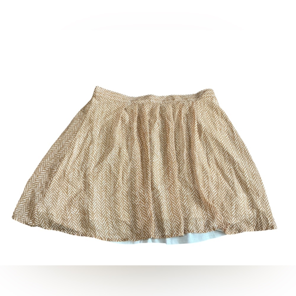 💜Old Navy White and Orange Bubble Mini Skirt Casual